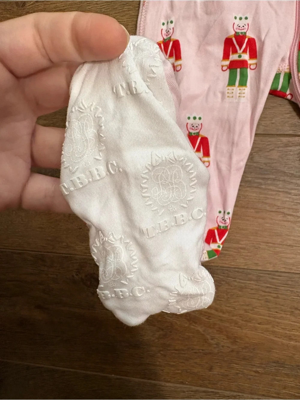 The Beaufort Bonnet Company Pink Nutcracker Print Footed One-Piece 18-24m